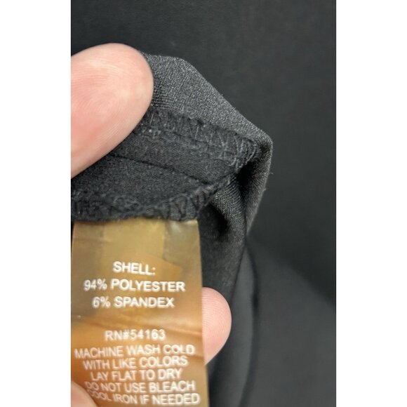 Calvin Klein Classic Sheath Dress Womens 16 Black Sleeveless Knee Length Career - Picture 7 of 12